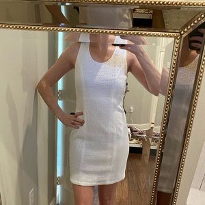 White textured dress